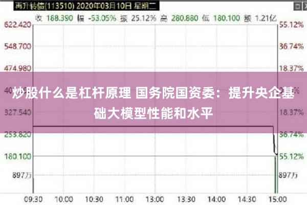 炒股什么是杠杆原理 国务院国资委：提升央企基础大模型性能和水平