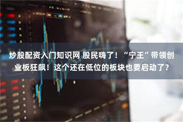 炒股配资入门知识网 股民嗨了！“宁王”带领创业板狂飙！这个还在低位的板块也要启动了？